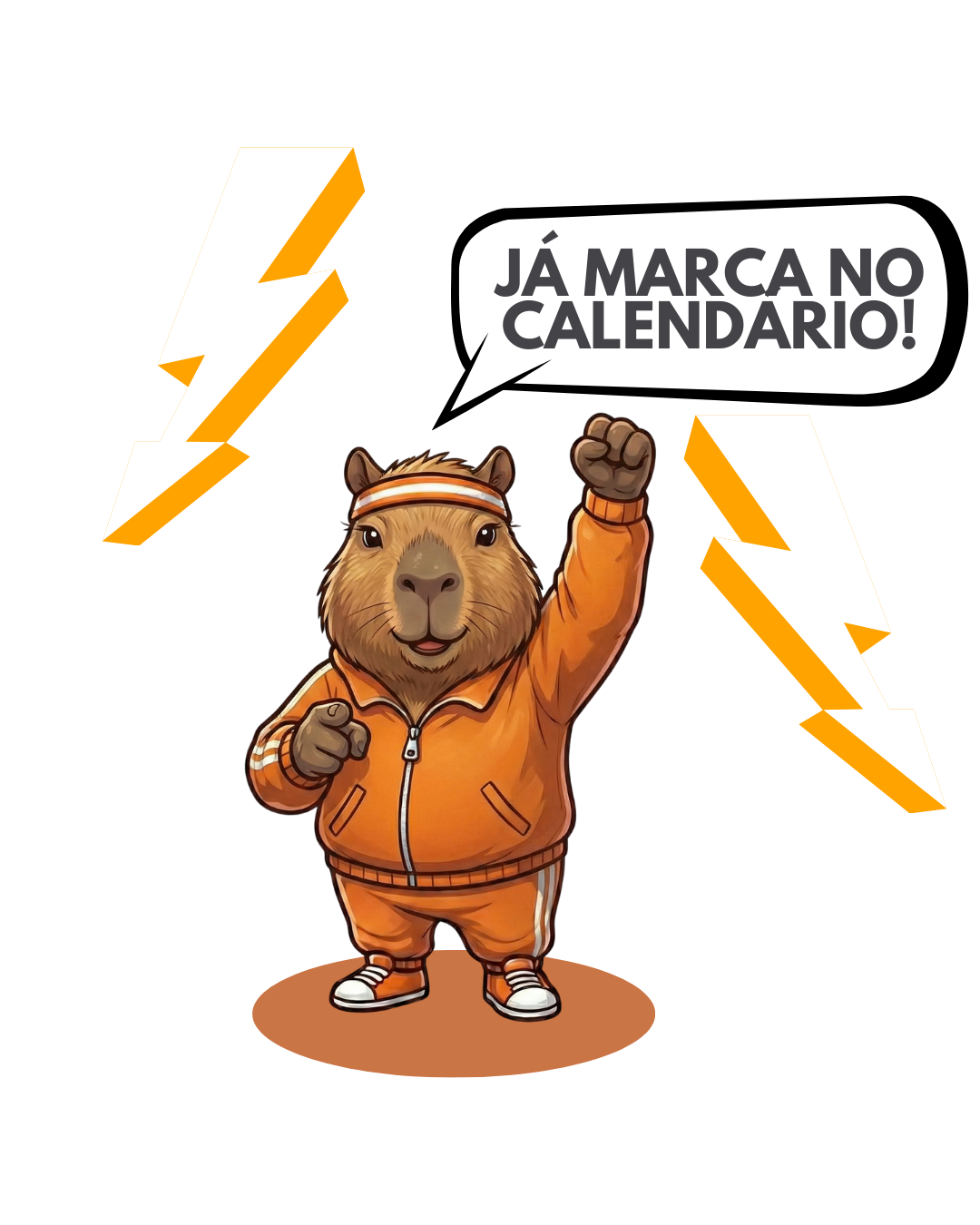 Capivara mascote - Ja marca no calendario!